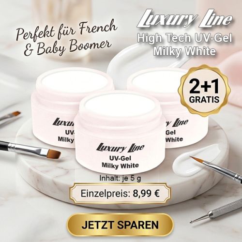 2+1 AKTION: Luxury Line UV Gel Milky White 5g